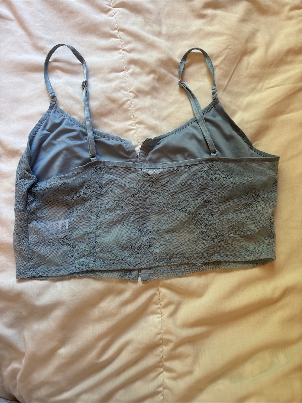 Garage Light Blue Lace Corset Top - Picture 2 of 4